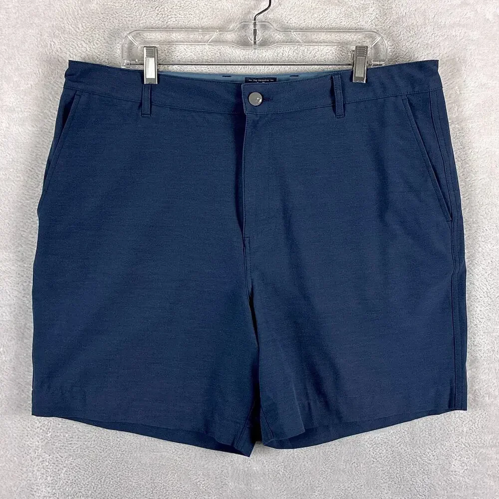 Faherty Shorts Mens 38 Blue All Day Performance Drawstring Stretch Preppy Beach